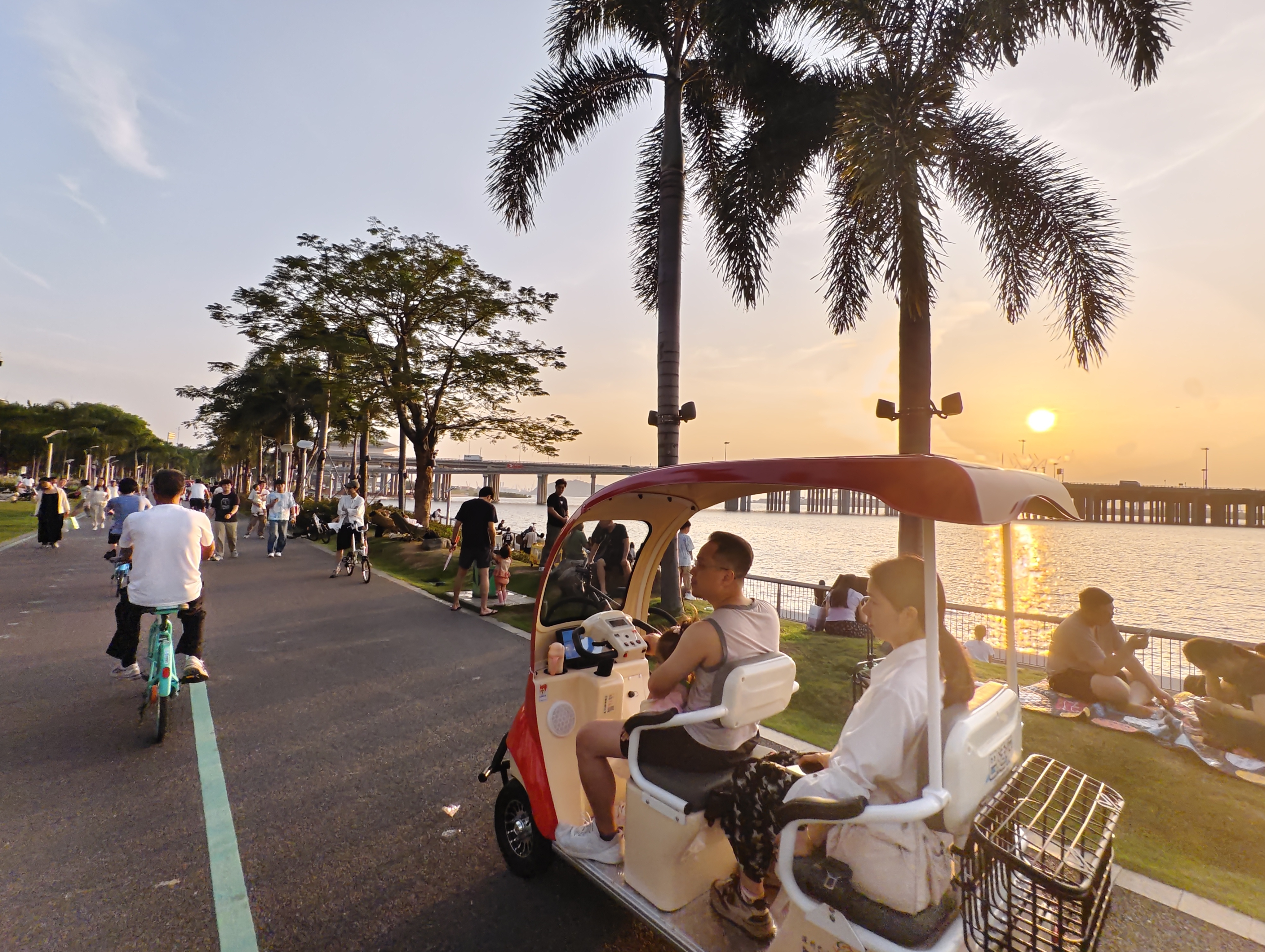 Cycling by the Shore